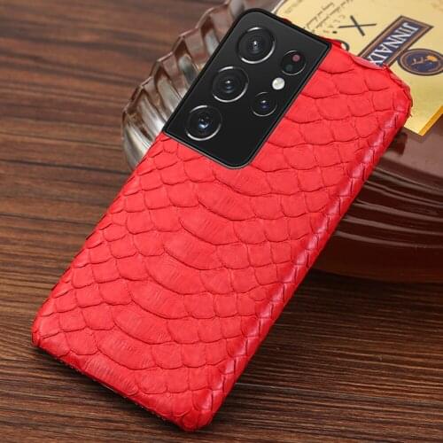100% Genuine Python Leather Cover Case For Samsung Galaxy S21 Ultra Note 20 10 9 S8 S10 S9 S20 S21 Plus A50 A51 A71 A31 M31 M51