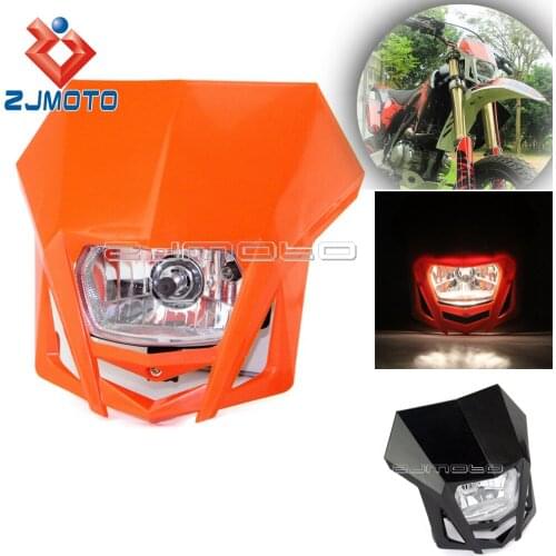For Honda XR CRF 150 230 250 450 Enduro Dirt Bike Headlight Fairing For Yamaha Suzuki DRZ RMZ RM 85 125 250 Dual Sport HeadLamp