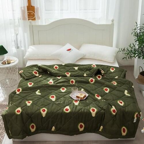 Home Textiles Fashionable avocado printing Summer Quilt Blankets Comforter Home Textiles Suitable