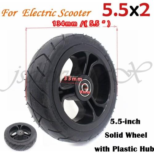 Hot Sale 5.5 inch Solid wheel 5.5x2 Fast wheel F0,jackhot,Nes carbon fiber scooter solid tire with plastic rim hub