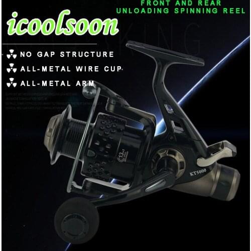ICOOLSOONdouble unloading before & after brake carp gear kastking salt water spinning fishing reel wheel baitcaster