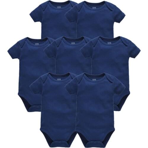 KAVKAS Newborn Unisex Baby Bodysuit Blank Solid Soft Cotton Clothes Summer Short Sleeve ropa bebe Infant Toddler Clothing