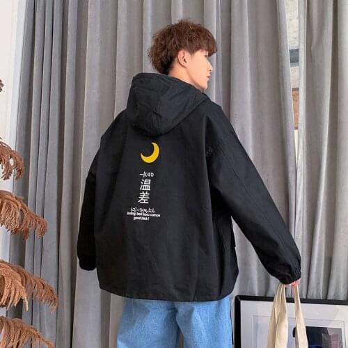 Hooded Jackets Men New Patchwork Color Block Pullover Jacket Fashion Tracksuit Coat Men Hip Hop Streetwear Jacket Men Chinese Print Hoodies Male Long Sleeve Japan Tops for Boys Harajuku Long Sleeve Jacket Funny