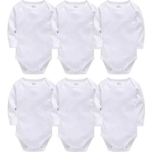 Summer Newborn Baby Clothing Solid 100% Cotton Ropa Bebe Infant Jumpsuits Full Sleeve Baby Girl Boy Clothes Overalls Pijamas