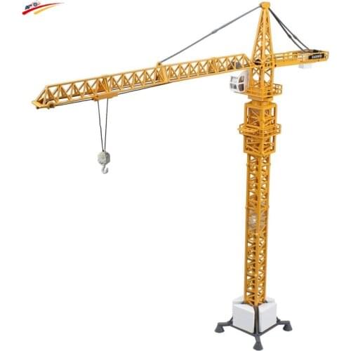Alloy Diecast Tower Slewing Crane Truck Model Toy Vehicle Miniature Car Alloy 1:50 Gift for Kids Collection Toys&Decoration