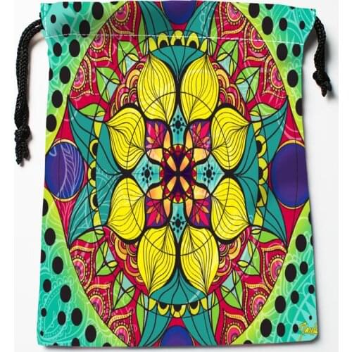 Best Mandala Pattern Drawstring Bags Custom Storage Printed Receive Bag Compression Type Bags Size 18X22cm Storage Bags
