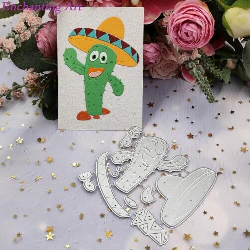 Cartoon cactus Metal Cutting Dies 2021 New Stencils for DIY Scrapbooking/Photo Album Decorative Embossing Paper Cards