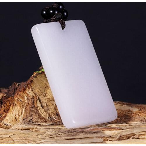 Natural white jade hetian jin si jade handcarved jade pendant for woman men jade necklaces jadeite jade jewelry