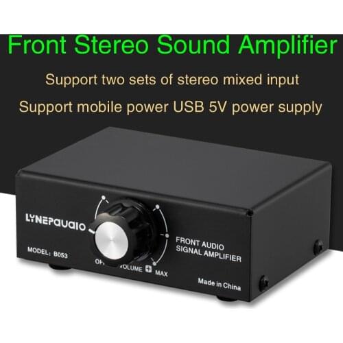 Headphones, speakers, stereo amplifier, booster, pre-sound amplifier, with volume adjustment, two-way mixing