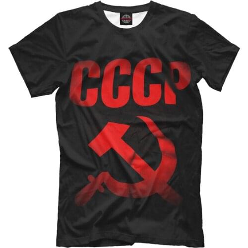 CCCP New Men t-shirt USSR Soviet Union Russia Lenin Stalin Short Casual O-Neck harajuku t shirt