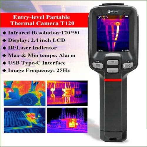 Handheld Thermograph Camera -20°C-150°C Industrial Thermal Imaging Camera with 2.4 inch Support WIFI USB T120V HT-02 T120