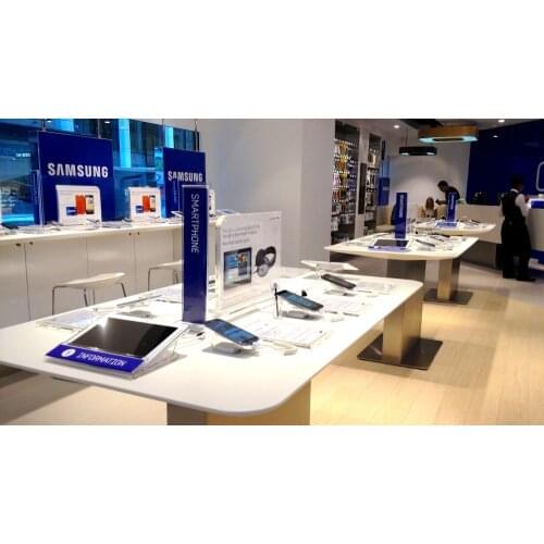 Cell Phone Anti-Theft 10 Ports Alarm Host And Charging Security Display System With Mobile Phone Acrylic Display Holder Stand