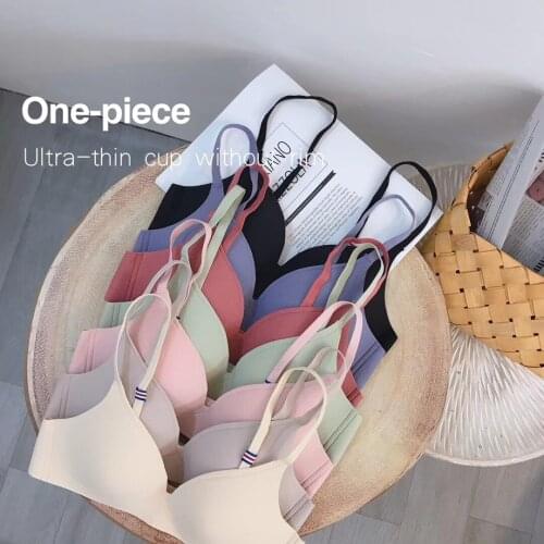 Solid Non-Steel Ring Comfortable Gathered Thin Non-Trace Girls' Underwear