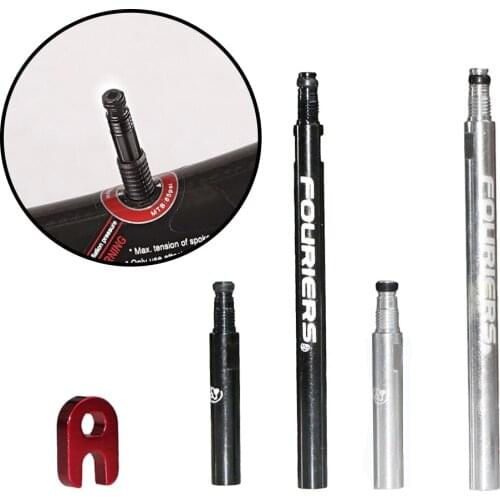 AL-Alloy MTB Bike tire Tubeless Presta Valves Extender Extension tool 30/40/50/60/70MM Valve with Nut for FOURIERS Bicycle Parts