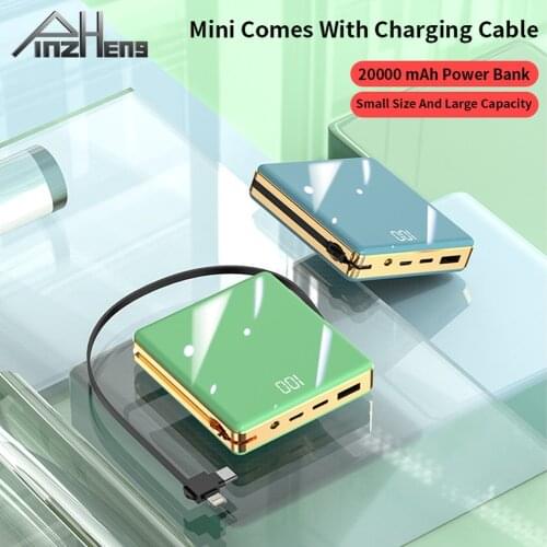 PINZHENG 20000mAh Power Bank For iPhone Xiaomi Power Bank Portable Charger Battery USB Mini Powerbank Poverbank Digital Display