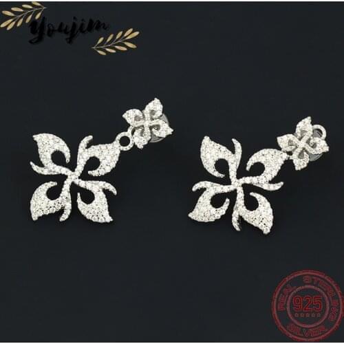 New style 925 silver zircon earrings women luxury fashion gift Monaco exquisite jewelry