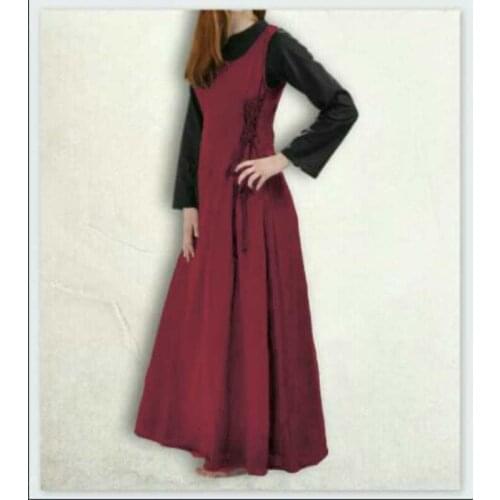 Adulte Femmes Costume Medieval Longue Robe Robe Victorienne Bleu Cloche Manches Col Carre Retour Lacage De Mariage Vetemen S-3XL