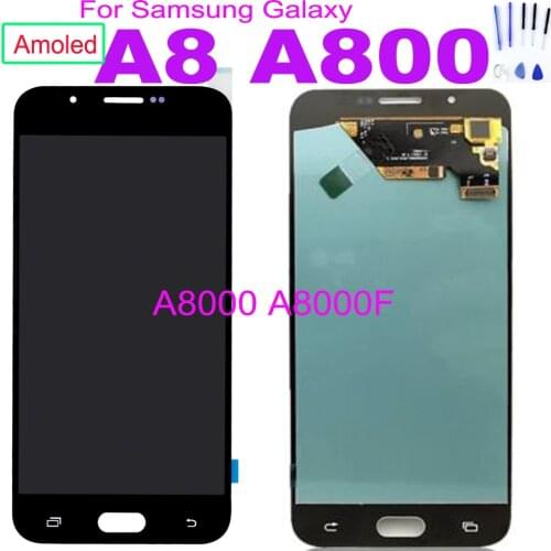Super AMOLED LCD Display For Samsung Galaxy A8 2015 A800 A8000 A800F LCD Display Touch Screen Digitizer Assembly Replace