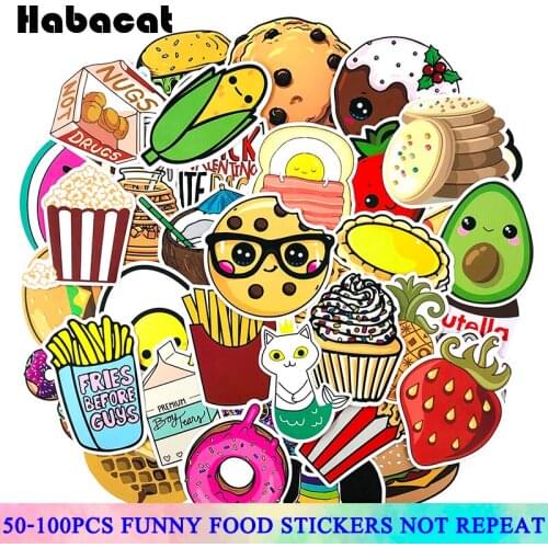 100 Pcs/Pack Creative Kawaii Self-made Warming Food Sticker Beautiful Photo Album Sticker For Motorcycle Skateboard Laptop Phone