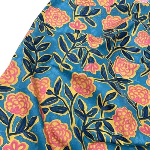 145x50cm Oil Painting Style High Cotton Printed Poplin Fabric, DIY Handmade Clothes Summer Clothing Cloth