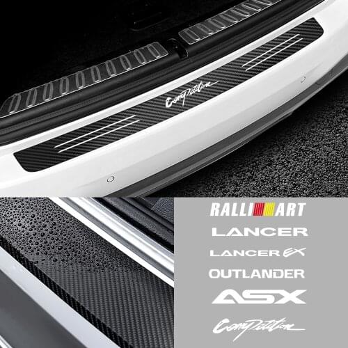 Car Styling for Mitsubishi ASX Lancer Pajero Outlander L200 EVO Ralliart Tail Trunk Decoration Bumper Protection Stickers Decal
