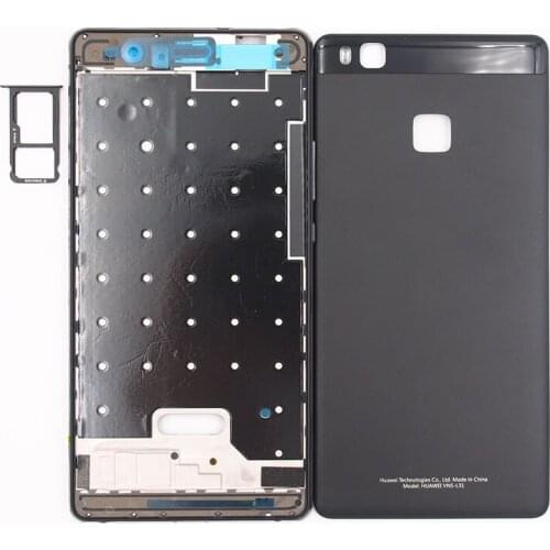 BaanSam New Front Frame Battery Door Back Cover SIM Card Tray Housing Case For Huawei Ascend P9 Lite With Side Buttons