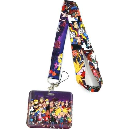 Funny Cartoon Characters Key lanyard Car KeyChain ID Card Pass Gym Mobile Phone Badge Kids Key Ring Holder Jewelry