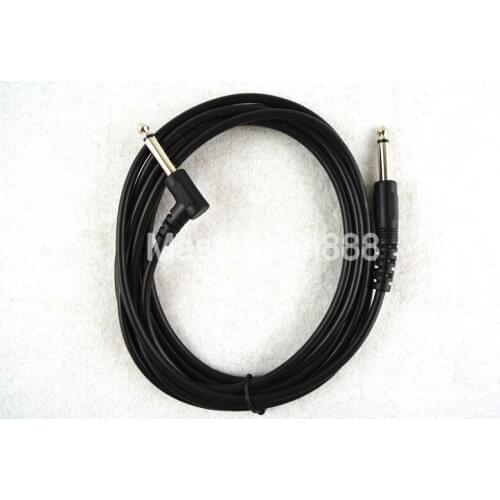 Black 10ft 3m Guitar Cable Shielded Stereo 6.35mm Straight Angled Plug Audio Instrument Guitar Cable