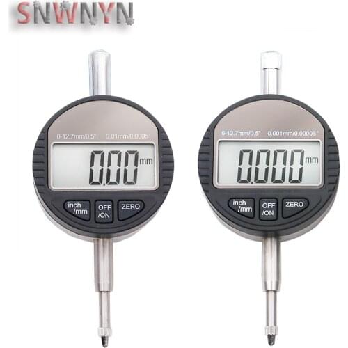 0-12.7mm Electronic Digital Dial Indicator 0.01/0.001mm Electronic Micrometer Micrometro Metric/Inch Dial Indicator Gauge