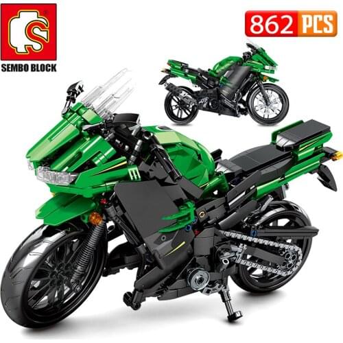 SEMBO City Off-road Motorbike MOC Model Building Blocks Creator Electric Racing Car Motorcycle Bricks Gifts Toys For Children
