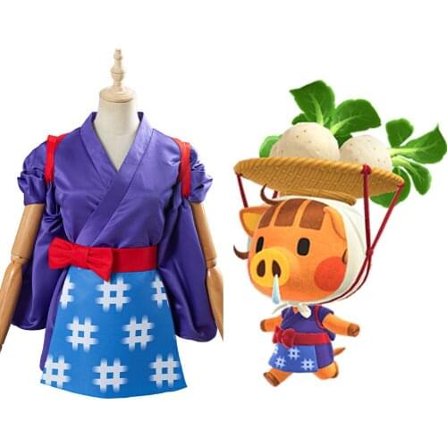 Game Animal Cosplay Crossing Daisy Mae Cosplay Costume Kimono Dress Outfit Halloween Carnival Costumes