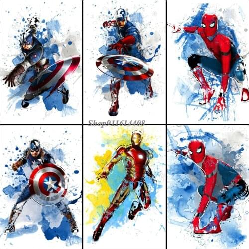 Canvas Painting Disney Classic Marvel Movie Avengers Superhero Captain America Posters Prints Wall Art Picture Living Room Decor