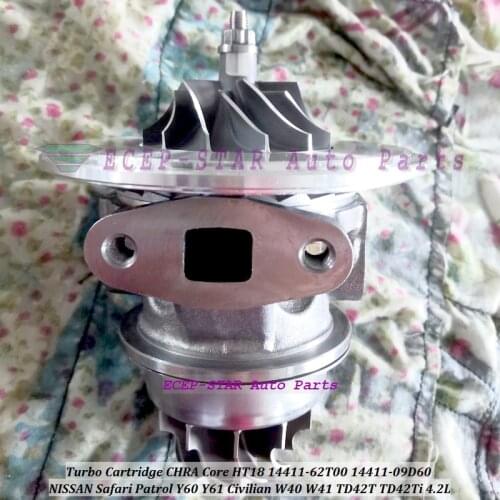 Free Ship Turbo Cartridge CHRA HT18 14411-62T00 14411-09D60 For NISSAN Safari Patrol Y60 Y61 Civilian W40 41 TD42T TD42Ti 4.2L