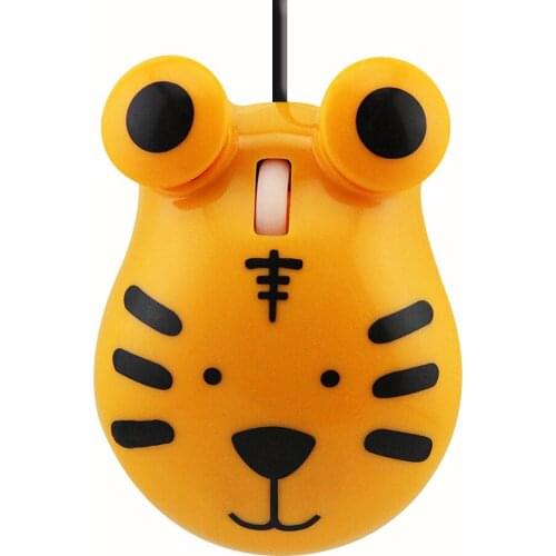 Wired Mouse Cute Cartoon Tiger Design Computer Mause 1600 DPI USB Optical Small Hand Mini Creative Kid Gift Mice For Laptop PC