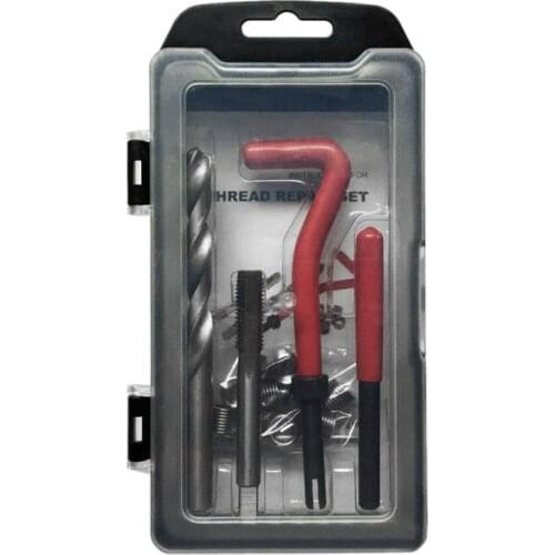 15Pcs/set Helicoil Thread Repair Kit M10x1.0/1.25/1.5 w/ 10 Wire Thread Inserts Car Styling Auto Car Accessory Hand Tool Sets