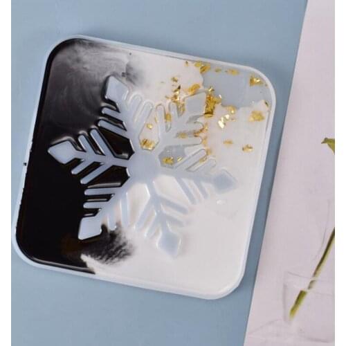 New transparent silicone mold resin decorative crafts DIY snowflake Coaster mold epoxy resin mold for jewelry