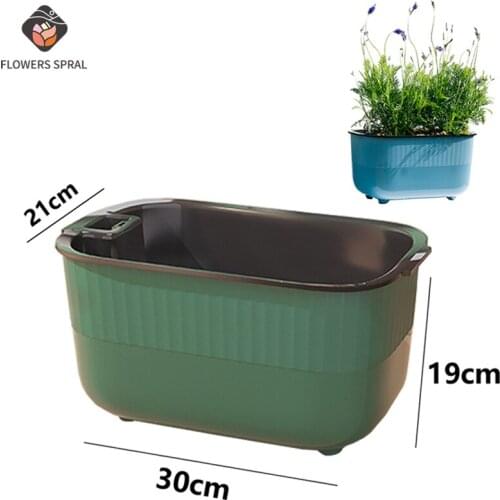 New Gardening Plant Vase Self-absorption Basin Planting Box Home Garden Cachepot For Flowers Cactus Decorative Flower Pots 2021