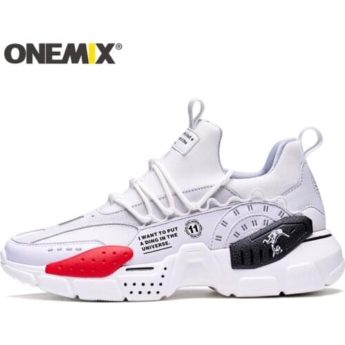 ONEMIX Running Shoes for Men Increasing 4CM Ulzza Harajuku Sneakers Cushioning Height Platform Breathable Mesh Sports Walking