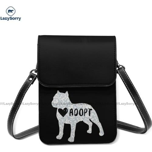 Pit Bull Shoulder Bag Streetwear Woman Mobile Phone Bag Gifts Aesthetic Leather Bags
