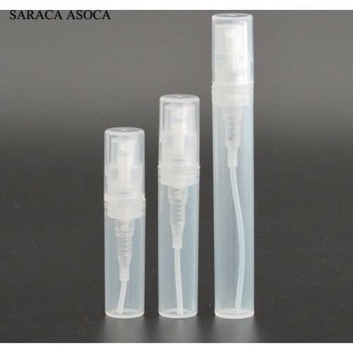 2ml 3ml 4ml 5ml Plastic Perfume Bottles 100pcs/lot black white color Spray Refillable Bottle Empty Small Bottles