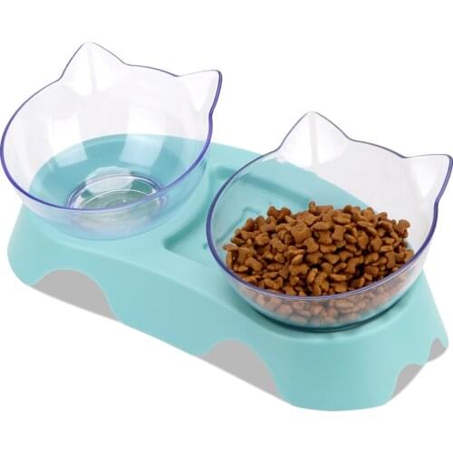 Dog Food Water Feeder Double Pet Bowl Puppy Cat Water Food Bowls Pet Supplies Dog Accessories Drinking Dish Material PC
