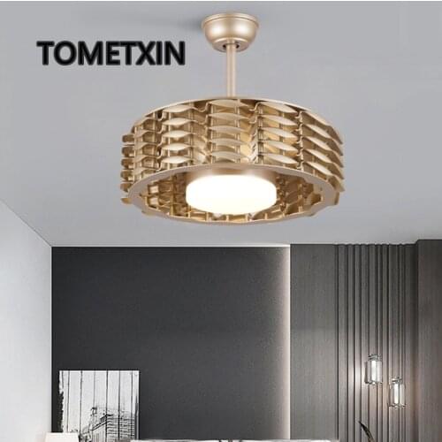 Bladeless 22 inch Creative Ceiling lights remote control Indoor Silent Light European Style no Blade Design