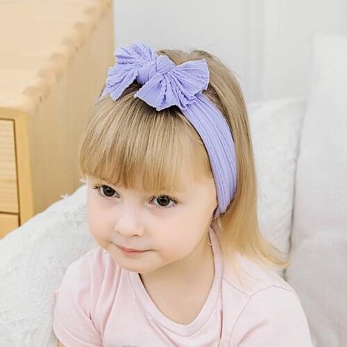 Solid Color Bow Headwrap Baby Headband Top Knot Headbands Hair Turban Newborn Head Band Girl Hair Bows for Baby Hair Accessories
