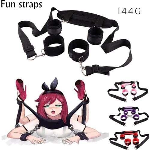 Stretched Legs Tied Up with Alternative Eroticism Split Legs Bound Hands and Feet Straps Adult Sex Products Couple Flirting Suit