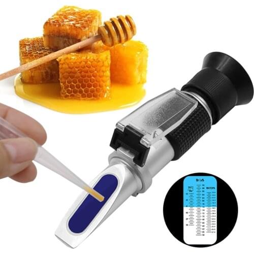 Hand-held Honey Automatic Monitoring Refractometer Sugar Meter Honey Moisturizing 58-92% Ratio Range Honey Meter Measure Tool