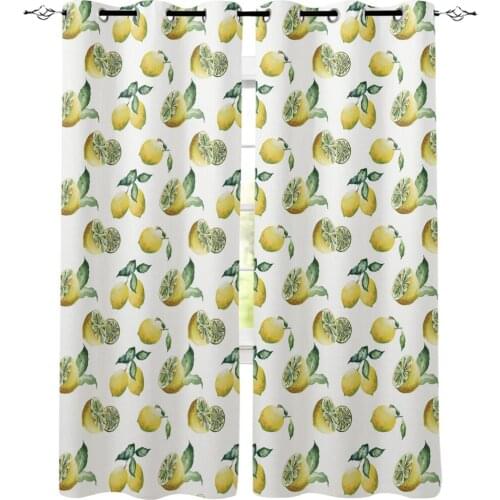 Yellow Lemon Fruit Window Treatments Curtains Valance Bathroom Bedroom Decor Window Treatment Curtain Panels With Grommets