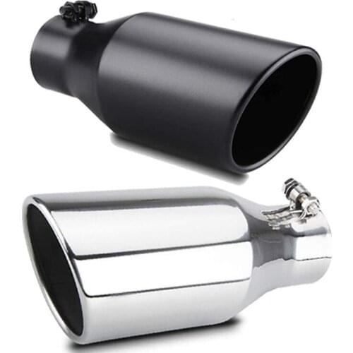 Universal Car Exhaust Tip 3" Inlet 5" Outlet Auto Tail Pipe Muffler Dual Wall Angle Cut Outlet Nozzle
