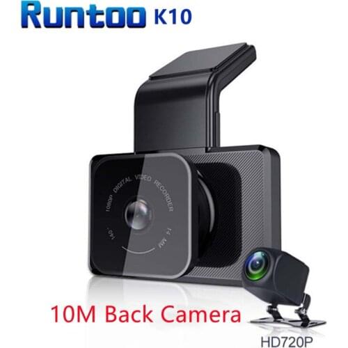RUNTOO K10 Dash Cam WIFI GPS 3.0 Inch Car DVR FHD 1080P Dual Lens Video Recorders Front and Rear Night Vision Rear View Camera
