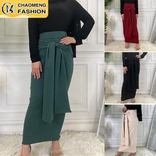 Faldas Largas Mujer Pure Cotton Long Skirt Abayas For Women Maxi Vestidos Jupe Longue Femme Musulman Elegant Modest Clothing