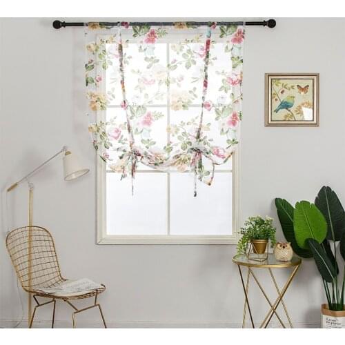 Curtains In The Kitchen Short Roman Curtains Home Wave Blinds Stitching Floral Tulle Window Curtains Home Decor Short Curtain